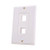 Vertical Cable 308-611D/2P/WH 2-Port Decora Style White Keystone Wall Plate