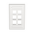 Panduit NK6FWHY White 6-Port NetKey Faceplate
