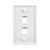 Simply45 S45-3202W-25 2-Port White Keystone Wall Plate, 25 Pack