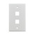 Simply45 S45-3202W-25 2-Port White Keystone Wall Plate, 25 Pack