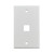 Simply45 S45-3204W-25 4-Port White Keystone Wall Plate, 25 Pack