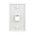 Simply45 S45-3204W-25 4-Port White Keystone Wall Plate, 25 Pack
