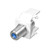 Simply45 S45-3209W-25 White F-Connector Keystone Insert, 25 Pack