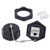 L-Com WPBHC5E110 Cat 5e IP67 RJ45 to 110 Bulkhead Panel Mount Coupler, Shielded, Feed-Thru, PoE+ with Dust Cap