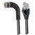 L-Com TRD695SRA6BLK-15 Shielded Category 6 Right Angle RJ45 Ethernet Patch Cords -Straight to Left Angle