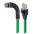 L-Com TRD695SRA6GR-30 Shielded Category 6 Right Angle RJ45 Ethernet Patch Cords -Straight to Left Angle