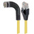 L-Com TRD695SRA6Y-3 Shielded Category 6 Right Angle RJ45 Ethernet Patch Cords -Straight to Left Angle
