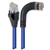 L-Com TRD695SRA6Y-7 Shielded Category 6 Right Angle RJ45 Ethernet Patch Cords -Straight to Left Angle