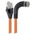 L-Com TRD695SRA7OR-5 Shielded Category 6 Right Angle RJ45 Ethernet Patch Cords -Straight to Right Angle
