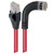 L-Com TRD695SRA7RD-25 Shielded Category 6 Right Angle RJ45 Ethernet Patch Cords -Straight to Right Angle