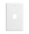 Vertical Cable 304-J2633/1P/WH 1-Port White Keystone Wall Plate