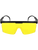 Bullhead Safety BH364 Kaku Yellow Lens, Shiny Black Frame Safety Glasses