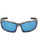 Bullhead Safety BH14209 Maki Blue Mirror Polarized Lens, Silver Inlay Frame Safety Glasses