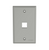 Panduit NK1FNIG Netkey 1 Port International Gray Faceplate