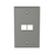 Panduit NK2FNIG Netkey 2 Port International Gray Faceplate with Label