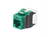 Panduit NK6X88MGR-Q NetKey Cat6A Green Keystone Jack, 25 Pack