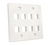 Vertical Cable 304-2803/8P/WH 8-Port White Keystone Wall Plate
