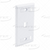 WaveNet 1-Port White Keystone Plate with Labeling, 25 Pack
