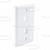 WaveNet 2-Port White Keystone Plate with Labeling, 25 Pack