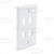 WaveNet 4-Port White Keystone Plate with Labeling, 25 Pack