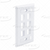 WaveNet 6-Port White Keystone Plate with Labeling, 25 Pack