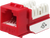 Wavenet Cat6 Red Keystone Jack, 25 Pack