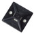 Thomas & Betts MPNY-750A-0-C Black Cable Tie Bases, 100 Pack