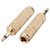 Vanco AD509 Nickel Plated 3.5mm Mono Plug- 1/4" Mono Jack Adapter