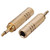 Vanco AD518G Gold Plated 3.5mm Mono Plug- 1/4" Stereo Jack Adapter