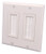 Vanco 120825X Decor Style Brush Bulk Dual Almond Cable Wall Plate