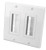 Vanco 120827X Decor Style Brush Bulk Dual White Cable Wall Plate
