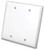 Vanco 820542X Dual & White Blank Wall Plate