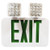 Morris 73472 Self Diagnostic Green LED White Housing LED Square Rotatable Head Combo Exit Emergency Light