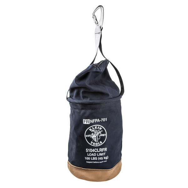 Klein 5104CLRFR Flame-Resistant Top Closing Canvas Bucket