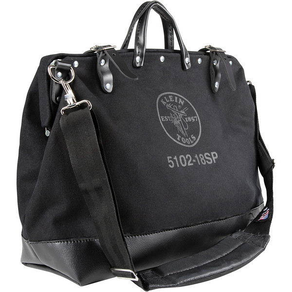 Klein 510218SPBLK 18" Deluxe Black Canvas Tool Bag