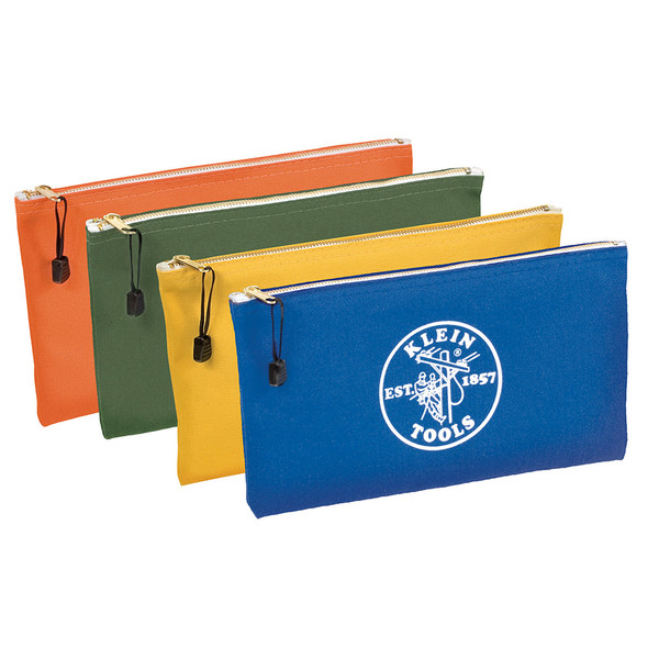 Klein 5140 Olive/Orange/Blue/Yellow Canvas Bag, 4 Pack