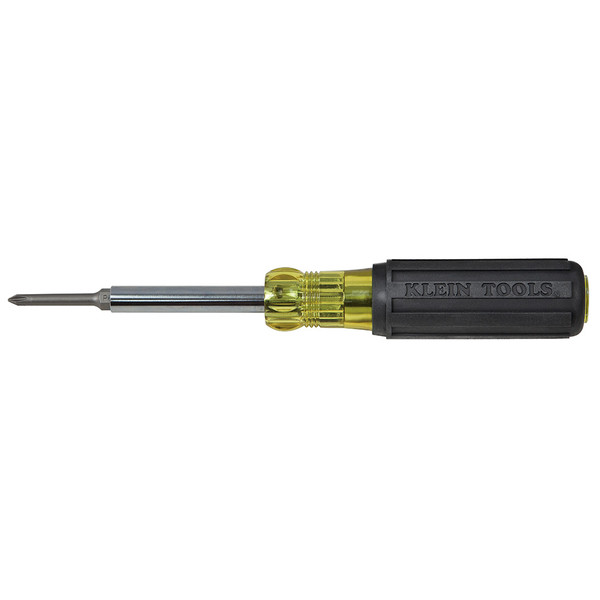 Klein 32559 6-In-1 Extended-Reach Multi-Bit Screwdriver/Nut Driver