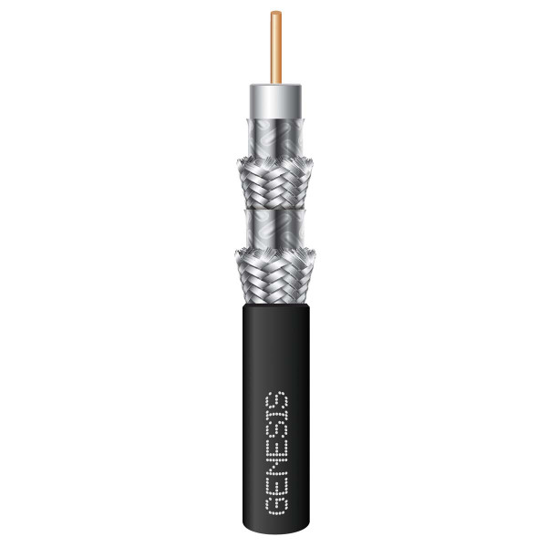 Genesis 50275508 RG6 BC Quad-Shield 3GHZ Black 500Ft. Pull Box