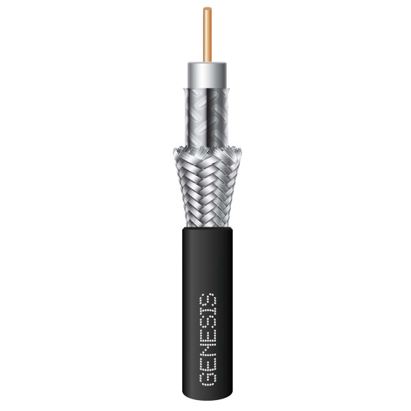 Genesis 53041108 RG6 BC Dual-Shield (60%) Black 1000Ft. Pull Box