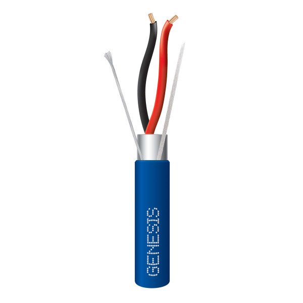 Genesis 32142106 18/2 Stranded Shielded Blue 1000Ft. Reel-in-a-Box