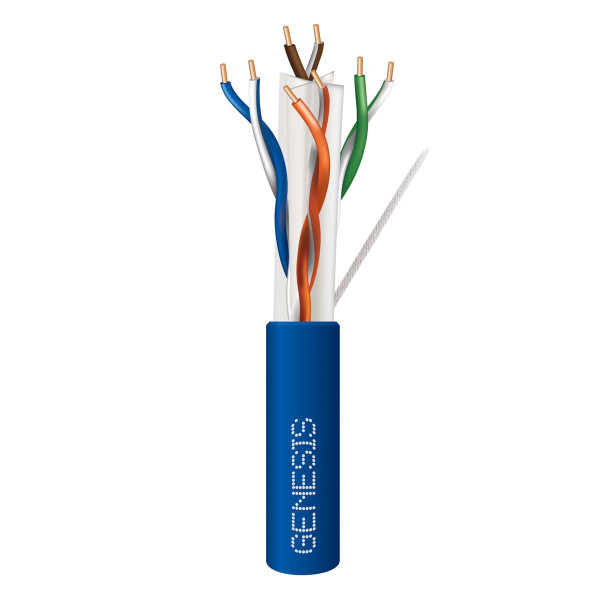 Genesis 50922106 23/4PR Cat6+ Blue 1000Ft. Reel-in-a-Box