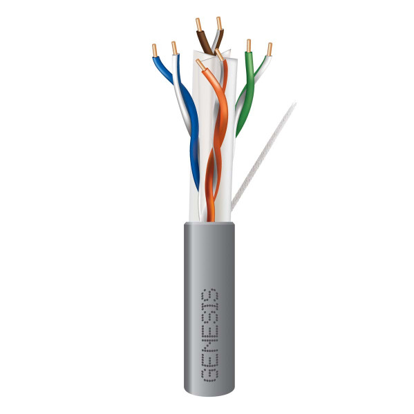 Genesis 50922109 23/4PR Cat6+ Gray 1000Ft. Reel-in-a-Box