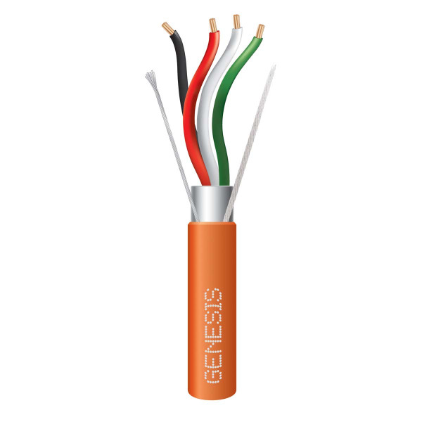Genesis 32152103 18/4 Stranded Shielded Orange 1000Ft. Reel-in-a-Box