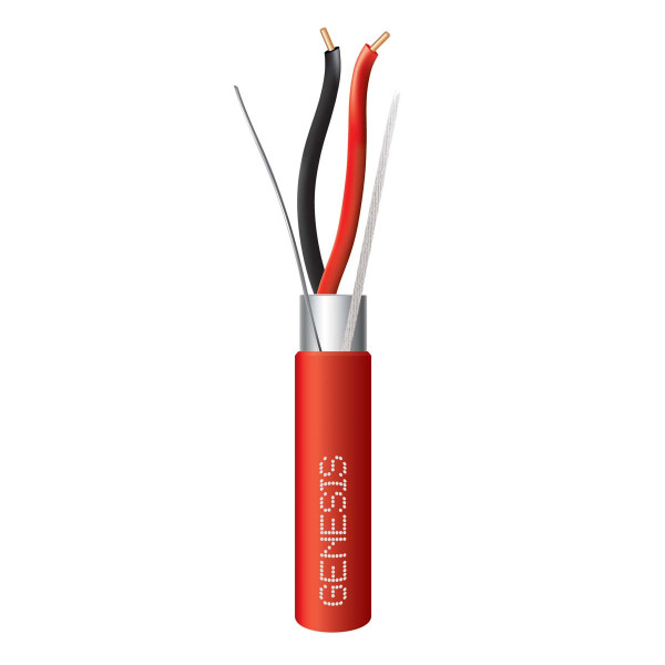 Genesis 44021004 18/2 Solid Shielded Red 1000Ft. Reel