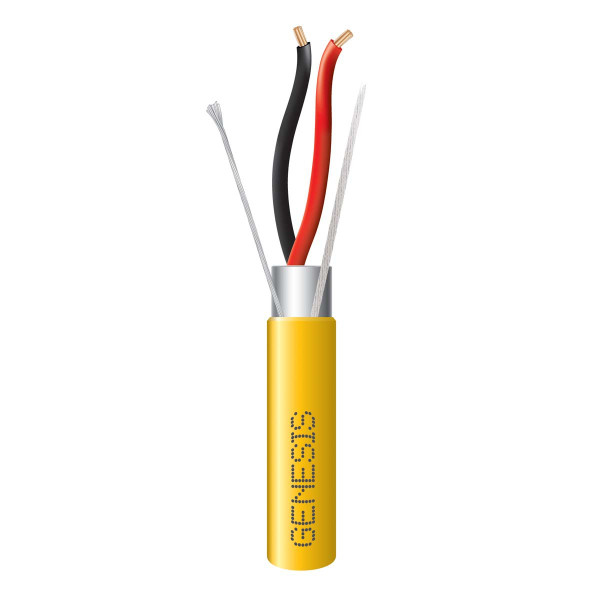 Genesis 32142102 18/2 Stranded Shielded Yellow 1000Ft. Reel-in-a-Box