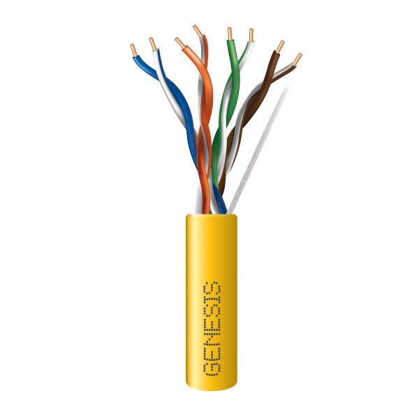Genesis 50782102 24/4PR Cat5E Yellow 1000Ft. Reel-in-a-Box
