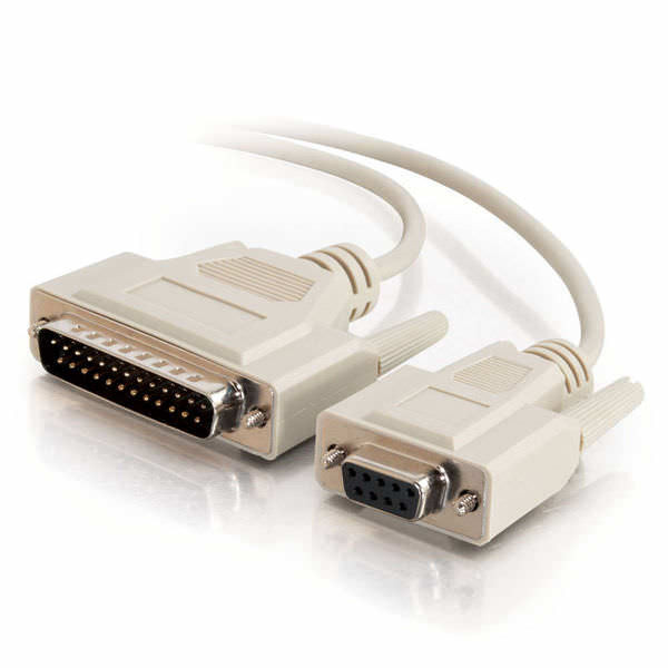 C2G CG02518 6Ft DB9 Female to DB25 Male Serial RS232 Modem Cable