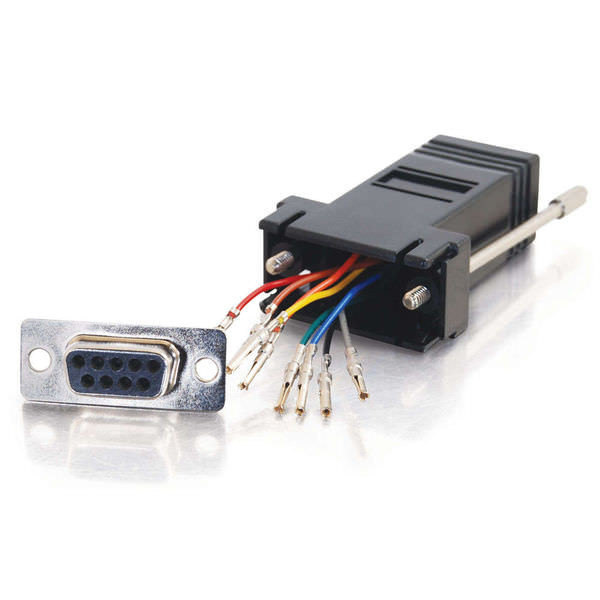 C2G CG02943 RJ45 to DB9 Female Serial RS232 Black Modular Adapter