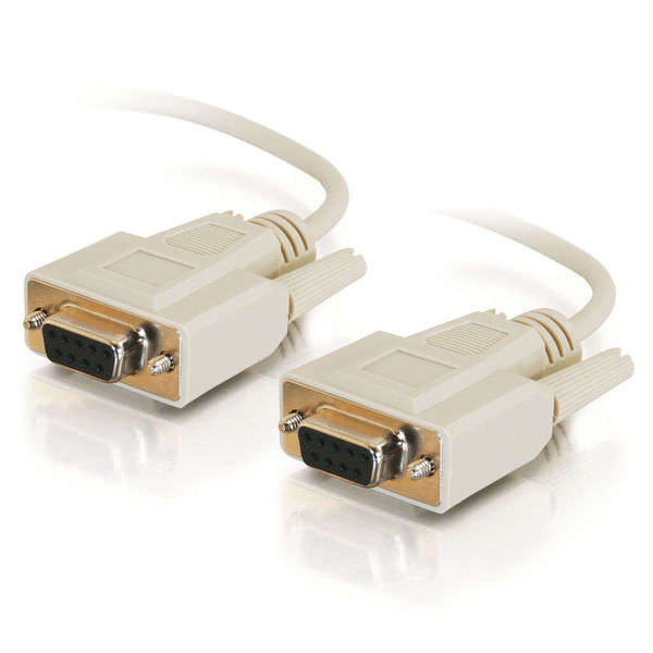 C2G CG03044 6Ft DB9 F/F Serial RS232 Beige Null Modem Cable
