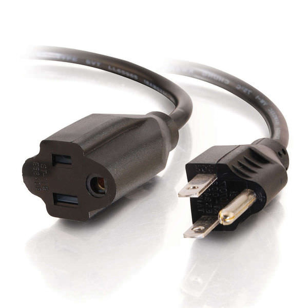 C2G CG03137 1Ft 18 AWG Outlet Saver Power Extension Cord